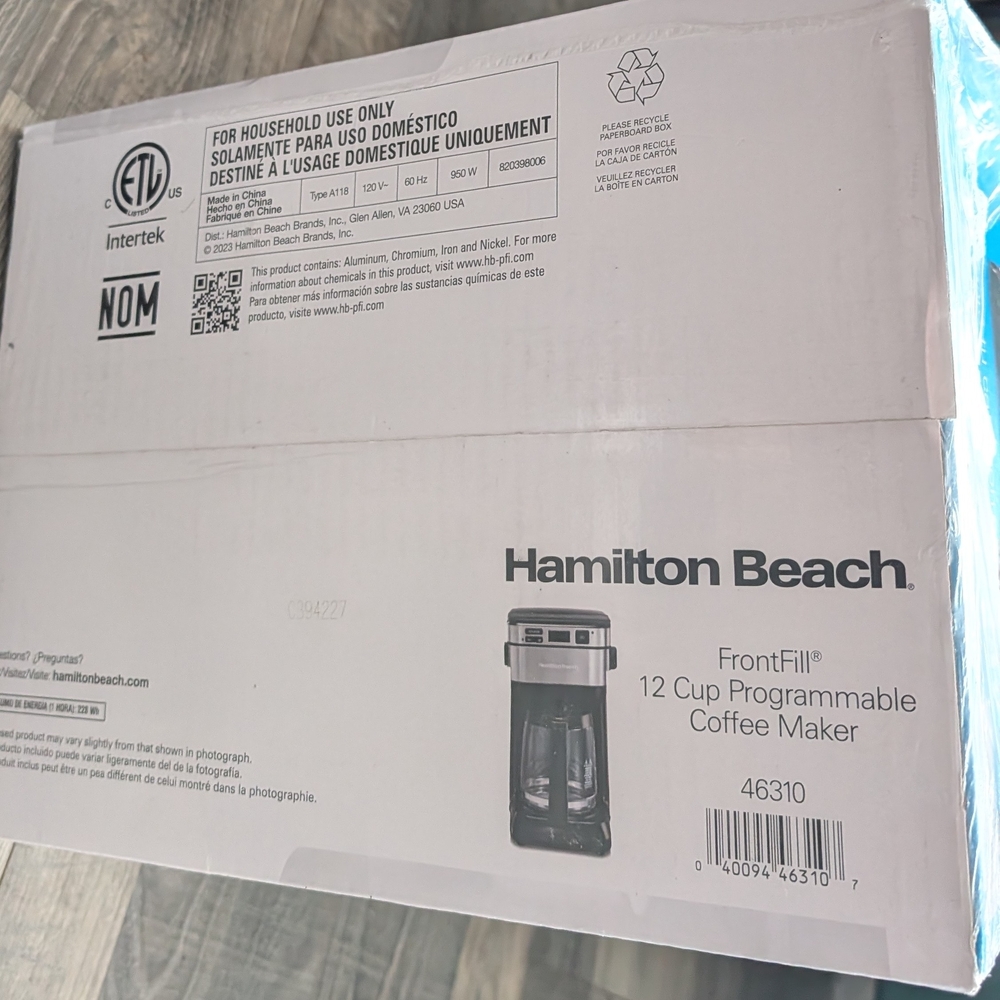 Hamilton Beach Black Coffee Maker - New - Picture 4 of 5